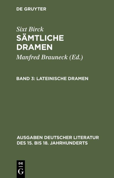 Lateinische Dramen / Edition 1