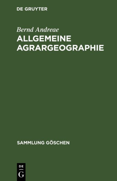 Allgemeine Agrargeographie