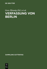 Title: Verfassung von Berlin: Kommentar, Author: Gero Pfennig