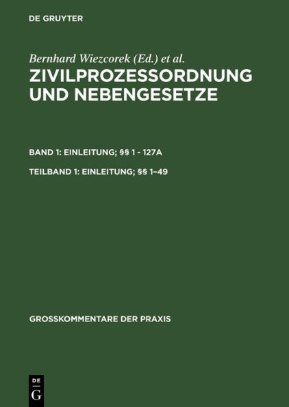 Einleitung; §§ 1-49 / Edition 1