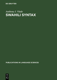 Title: Swahili Syntax, Author: Anthony J. Vitale