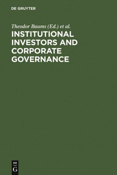 Institutional Investors and Corporate Governance / Edition 1