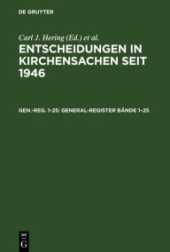 Title: General-Register Bände 1-25 / Edition 1, Author: Stefan Muckel