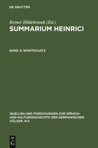 Title: Wortschatz: Register der deutschen Glossen und ihrer lateinischen Bezugswörter auf der Grundlage der Gesamtüberlieferung, Author: Reiner Hildebrandt