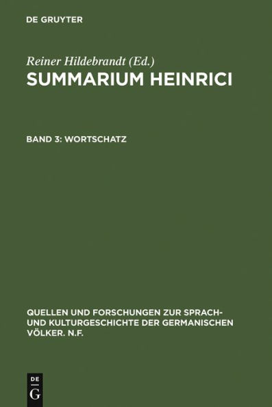 Wortschatz: Register der deutschen Glossen und ihrer lateinischen Bezugswörter auf der Grundlage der Gesamtüberlieferung