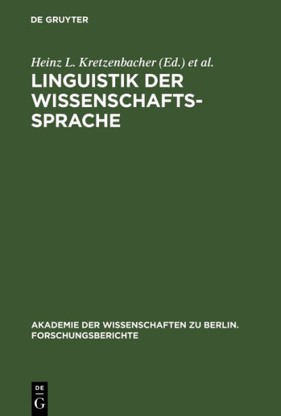 Linguistik der Wissenschaftssprache
