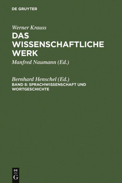 Sprachwissenschaft und Wortgeschichte