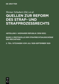 Title: Sitzungen vom Juli 1928-September 1929, Author: Werner Schubert