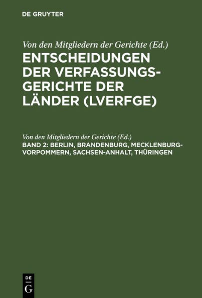 Berlin, Brandenburg, Mecklenburg-Vorpommern, Sachsen-Anhalt, Thüringen: 1.1. bis 31.12.1994 / Edition 1