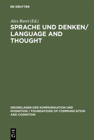 Sprache und Denken / Language and Thought / Edition 1