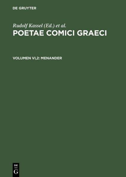 Menander: Testimonia et Fragmenta apud scriptores servata / Edition 1