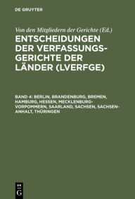 Title: Berlin, Brandenburg, Bremen, Hamburg, Hessen, Mecklenburg-Vorpommern, Saarland, Sachsen, Sachsen-Anhalt, Thüringen: 1.1. bis 30.6.1996, Author: Von den Mitgliedern der Gerichte