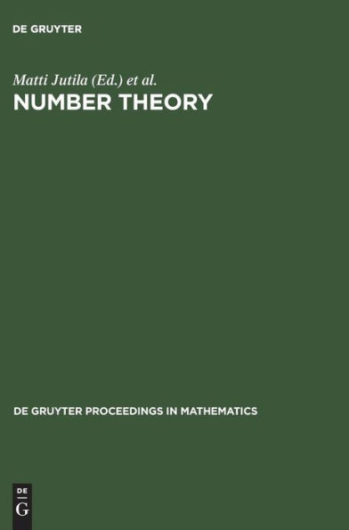 Number Theory: Proceedings of the Turku Symposium on Number Theory in Memory of Kustaa Inkeri, May 31-June 4, 1999 / Edition 1