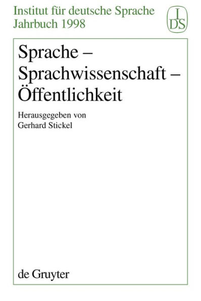 Sprache - Sprachwissenschaft - Öffentlichkeit / Edition 1