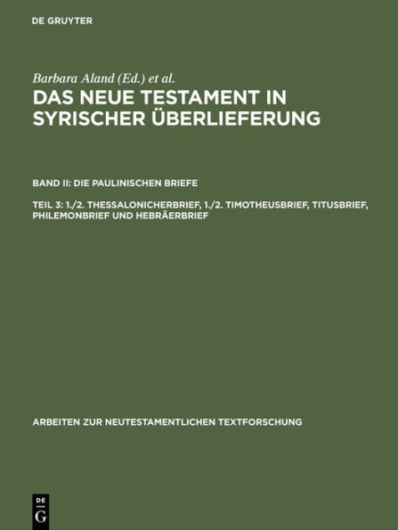 1./2. Thessalonicherbrief, 1./2. Timotheusbrief, Titusbrief, Philemonbrief und Hebräerbrief / Edition 1