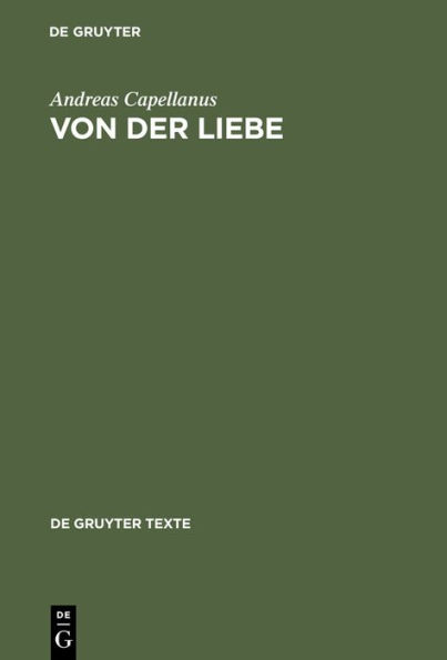 Von der Liebe: Drei Bücher