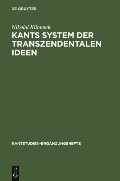 Kants System der transzendentalen Ideen / Edition 1