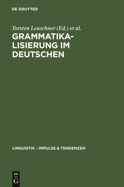 Grammatikalisierung im Deutschen / Edition 1