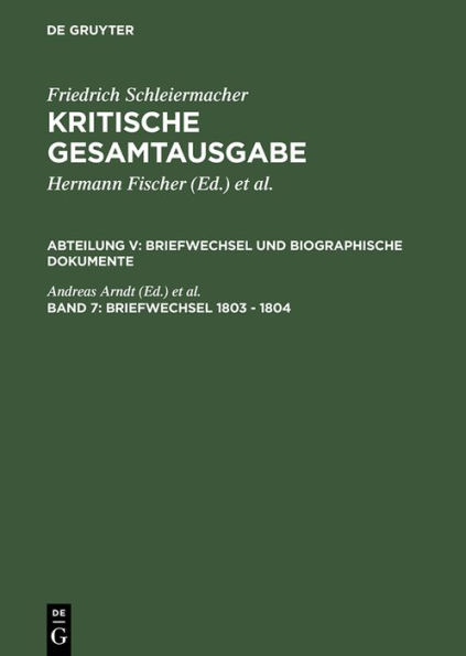 Briefwechsel 1803 - 1804: (Briefe 1541 - 1830)