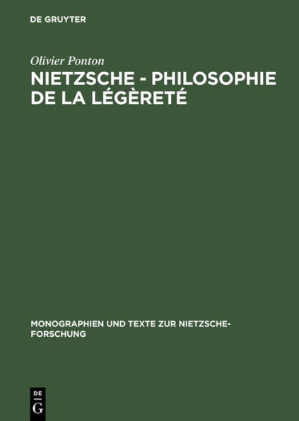 Nietzsche - Philosophie de la légèreté / Edition 1
