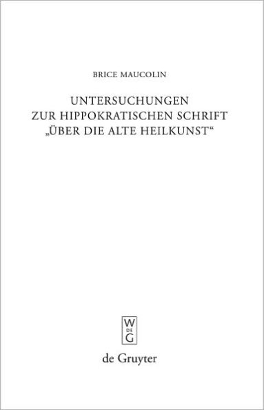 Untersuchungen zur hippokratischen Schrift 