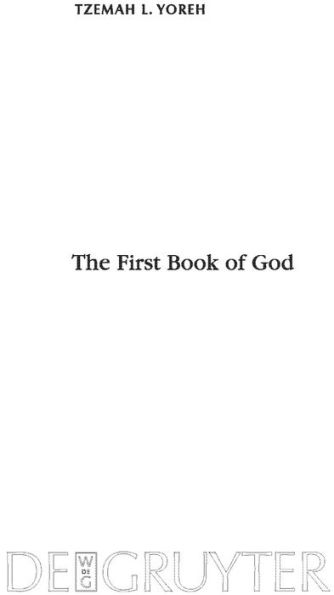 The First Book of God / Edition 1