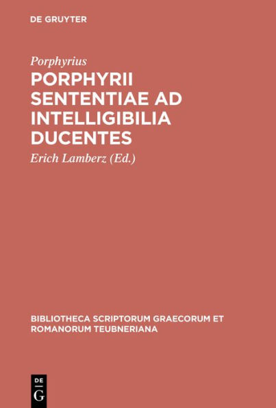 Porphyrii sententiae ad intelligibilia ducentes