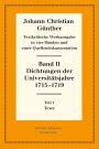 Dichtungen der Universitätsjahre 1715-1719: 1: Texte. 2: Nachweise und Erläuterungen