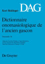 Dictionnaire onomasiologique de l'ancien gascon (DAG). Fascicule 16