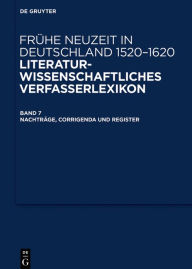 Title: Nachträge, Corrigenda und Register, Author: Wilhelm Kühlmann