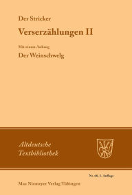 Title: Verserzählungen II: Mit einem Anhang: Der Weinschwelg, Author: Hanns Fischer