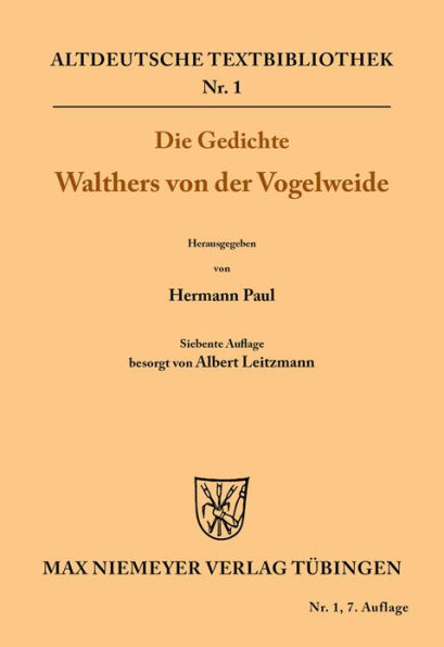 Die Gedichte Walthers von der Vogelweide