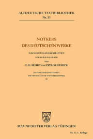 Title: Notkers des Deutschen Werke: Ersten Bandes zweites Heft. Boethius De Consolatione Philosophiae III, Author: Edward H. Sehrt