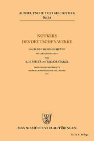 Title: Notkers des Deutschen Werke: Ersten Bandes drittes Heft. Boethius De Consolatione Philosophiae IV / V, Author: Edward H. Sehrt