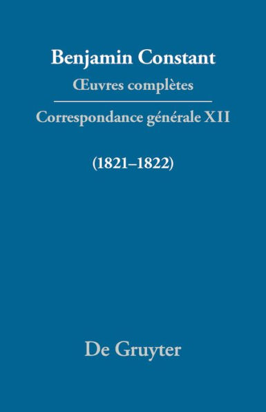 Correspondance générale 1821-1822