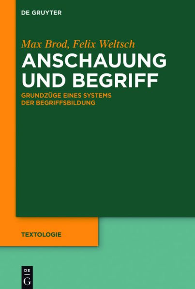 Anschauung und Begriff: Grundzüge eines Systems der Begriffsbildung