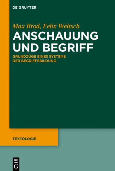 Anschauung und Begriff: Grundzüge eines Systems der Begriffsbildung