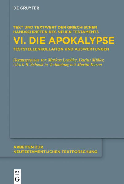 Die Apokalypse: Teststellenkollation und Auswertungen