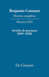 Title: Articles de journaux (1819-1820), Author: Leonard Burnand