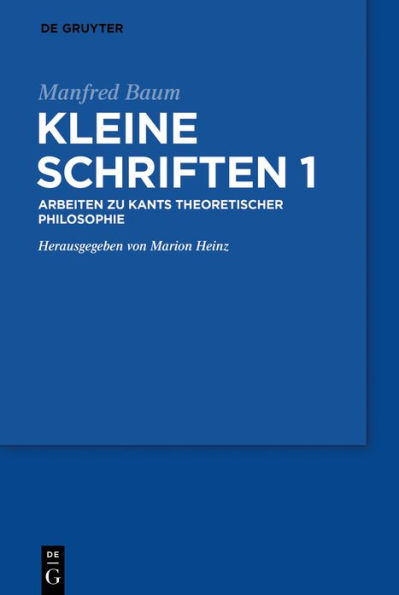 Manfred Baum: Kleine Schriften. Band 1