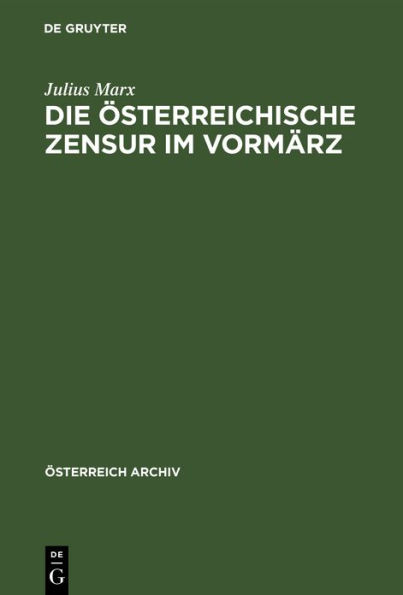 Die österreichische Zensur im Vormärz