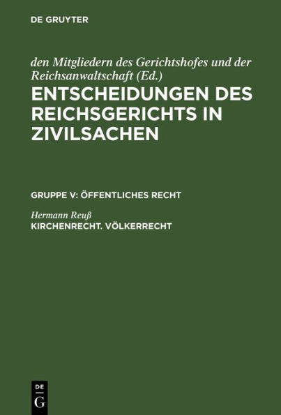 Kirchenrecht. Völkerrecht