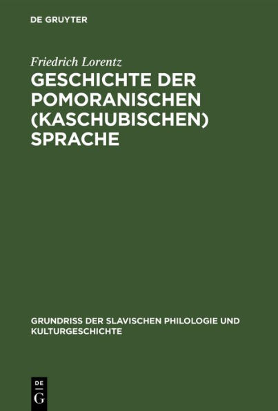 Geschichte der pomoranischen (kaschubischen) Sprache