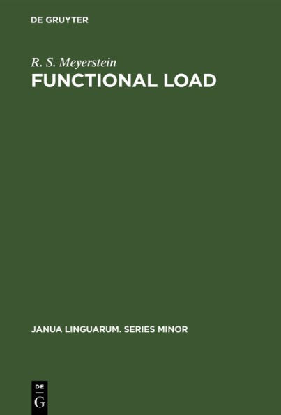 Functional load: Descriptive limitations alternatives of assessment and extensions of application