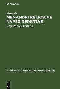 Title: Menandri reliqviae nvper repertae, Author: Menander