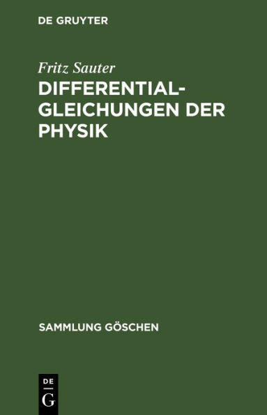 Differentialgleichungen der Physik / Edition