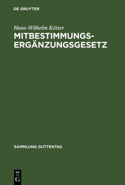 Mitbestimmungs-Ergänzungsgesetz: (Holding-Novelle)