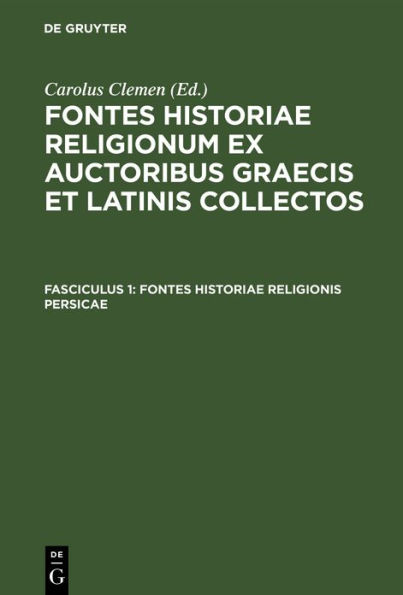 Fontes historiae religionis Persicae