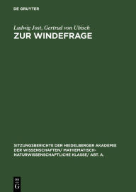 Title: Zur Windefrage, Author: Ludwig Jost