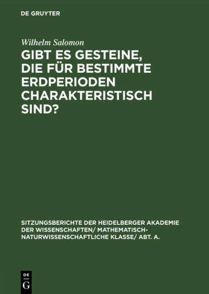 Gibt es Gesteine, die für bestimmte Erdperioden charakteristisch sind?
